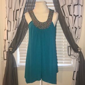 🌸 4x20 🌸 CATO TURQUOISE TUNIC TOP SZ L